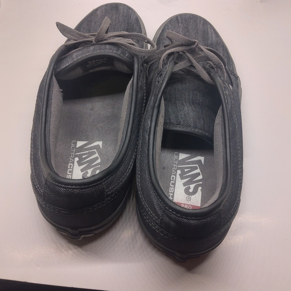 Vans Ultra Cush Pro Shoes Dark Gray Denim Pewter - Picture 3 of 8